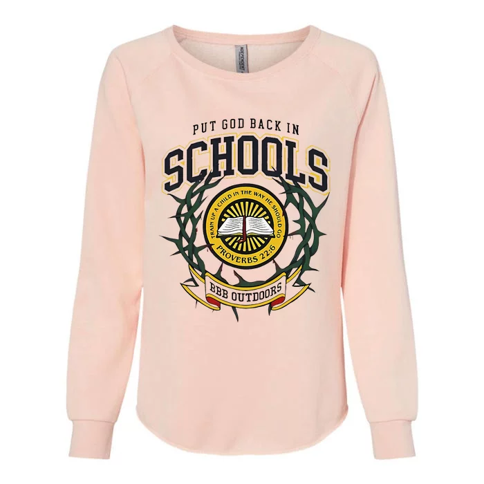 Nice Put God Back In Schools Bbb Outdoors Womens California Wash Sweatshirt