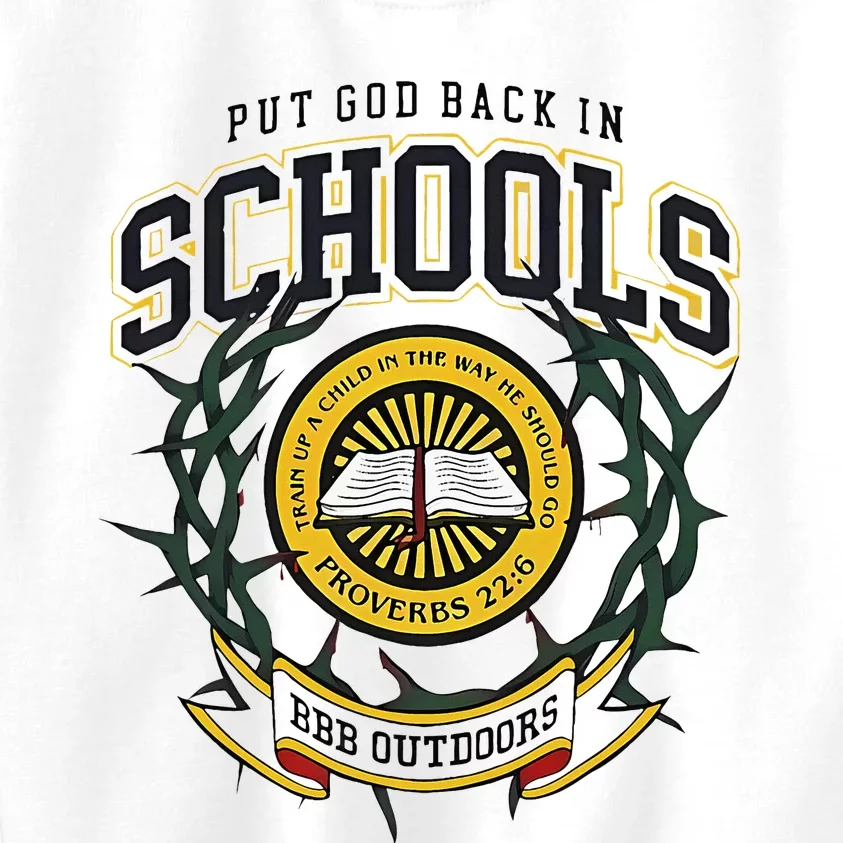 Nice Put God Back In Schools Bbb Outdoors Kids Sweatshirt