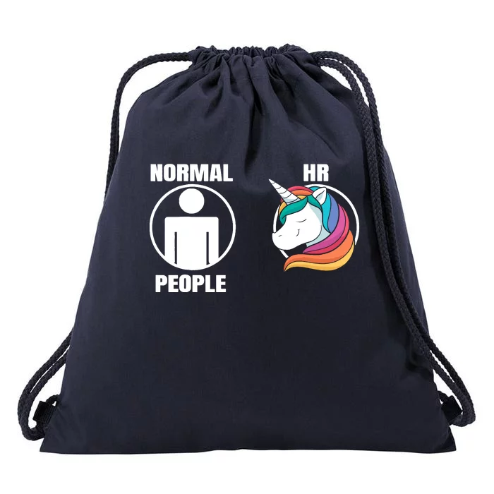 Normal People Hr Magical Unicorn Lover Hr Staff Manager Drawstring Bag