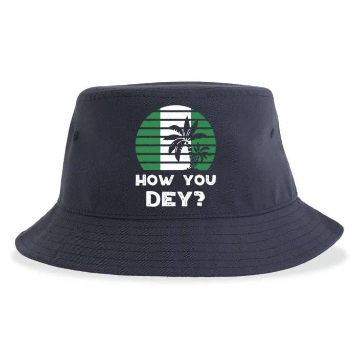 Nigeria Pidgin How You Dey Quote Nigerian Flag Nigeria Sustainable Bucket Hat