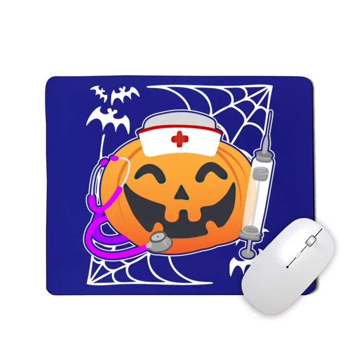 Nurse Pumpkin Holding A Syringe Spooky Halloween Nurse Meaningful Gift Mousepad