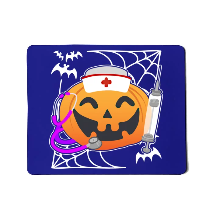 Nurse Pumpkin Holding A Syringe Spooky Halloween Nurse Meaningful Gift Mousepad