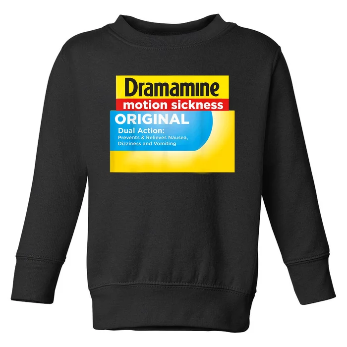 Nurse Pharmacy Halloween Costume Dramamine Motion Sickness Toddler Sweatshirt