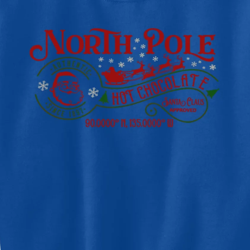 North Pole Hot Chocolate Christmas Xmas Cute Gift Kids Sweatshirt