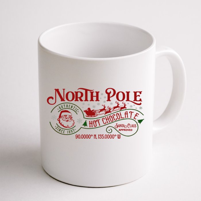 North Pole Hot Chocolate Christmas Xmas Cute Gift Front & Back Coffee Mug