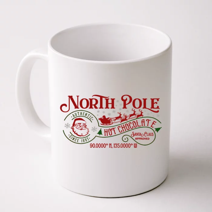 North Pole Hot Chocolate Christmas Xmas Cute Gift Front & Back Coffee Mug