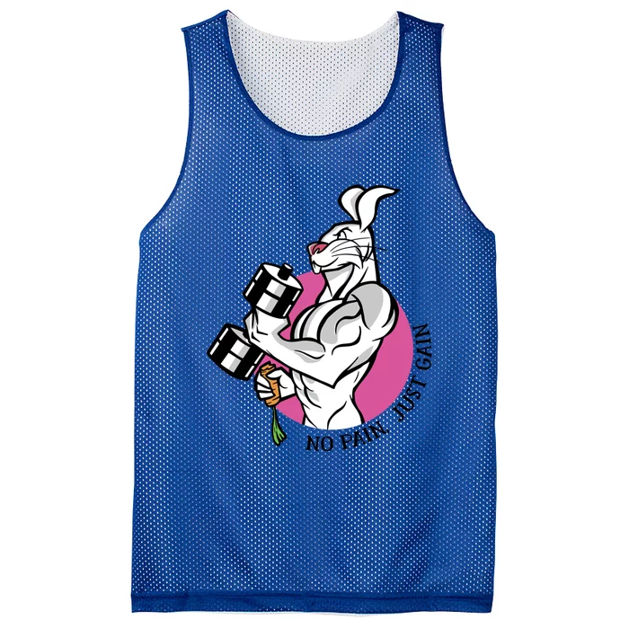 No Pain Just Gain Gift Mesh Reversible Basketball Jersey Tank