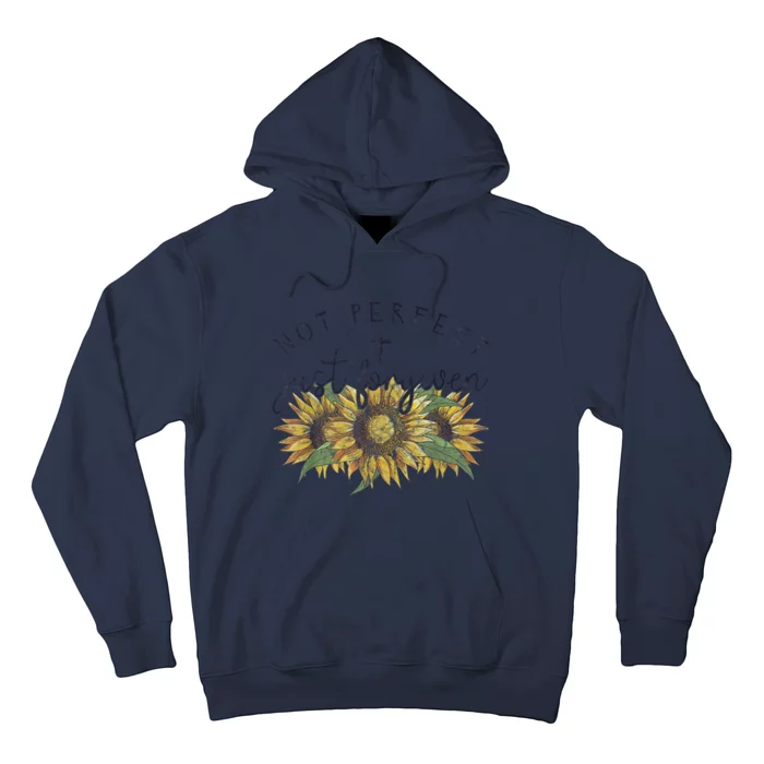 Not Perfect Just Forgiven Sunflower Christian Hoodie