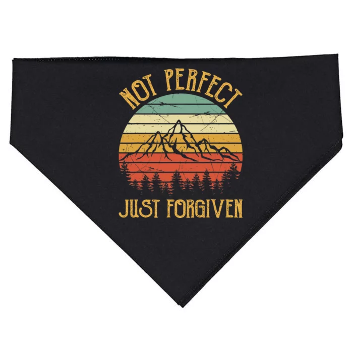 Not Perfect Just Forgiven Shirt Christian USA-Made Doggie Bandana