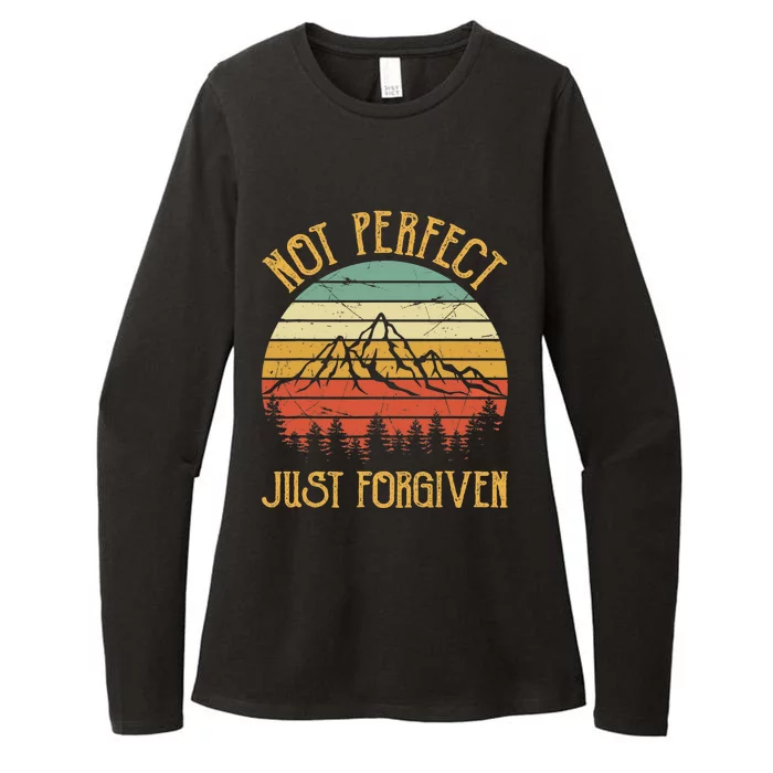 Not Perfect Just Forgiven Shirt Christian Womens CVC Long Sleeve Shirt