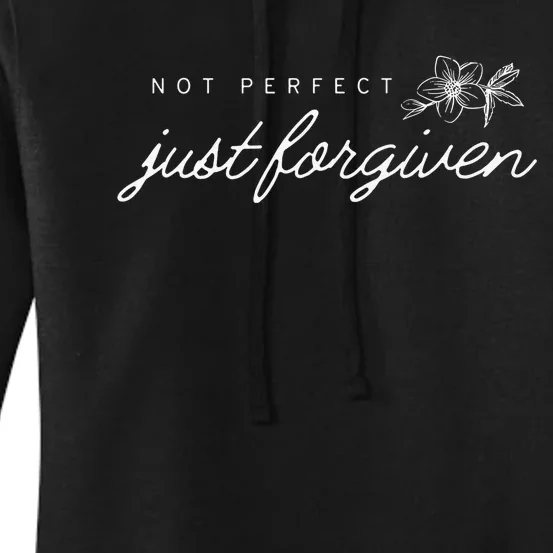 Not perfect just forgiven christian team jesus easter day Women's Pullover Hoodie