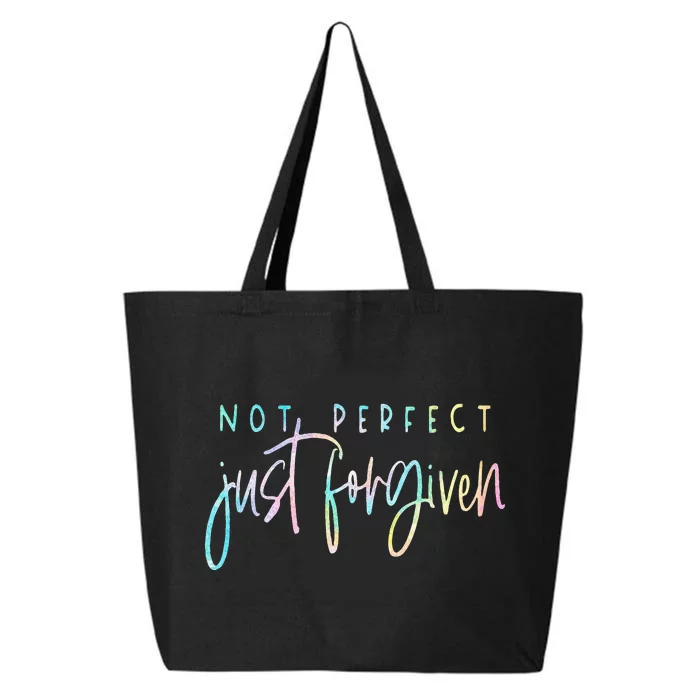 Not Perfect Just Forgiven Christian Team Jesus Men Women 25L Jumbo Tote