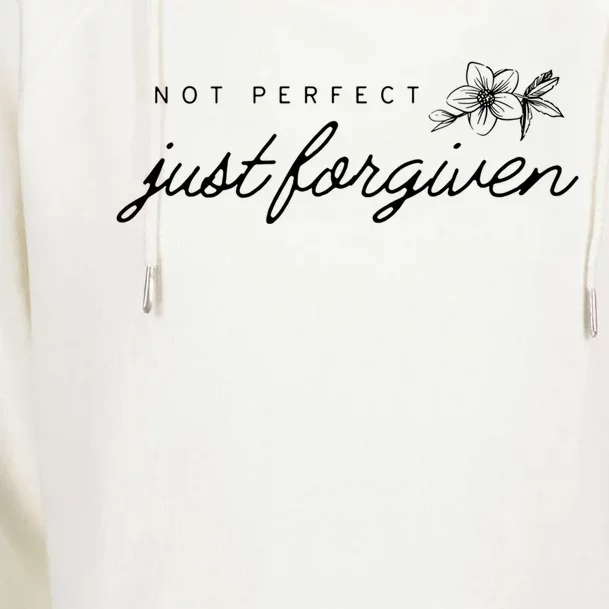 Not Perfect Just Forgiven Christian Team Jesus Easter Day Gift Womens Funnel Neck Pullover Hood