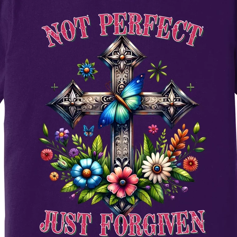 Not Perfect Just Forgiven Jesus Christ Premium T-Shirt