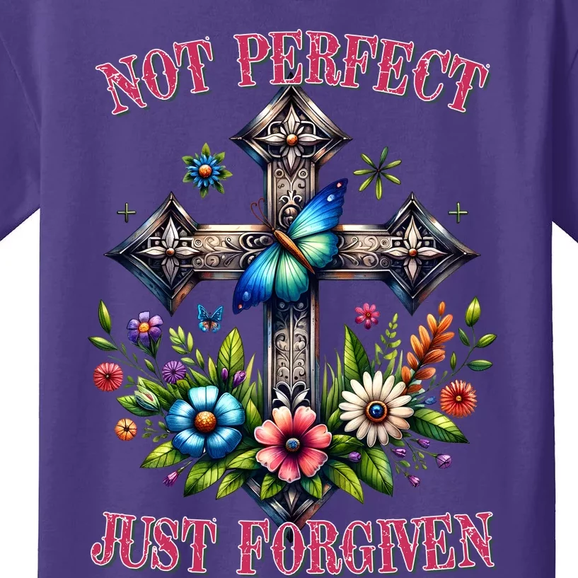 Not Perfect Just Forgiven Jesus Christ Kids T-Shirt