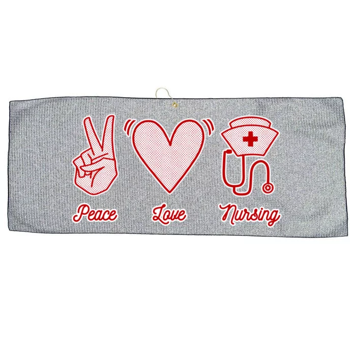 Nurse Peace Love Nursing Medicine Gift Large Microfiber Waffle Golf Towel