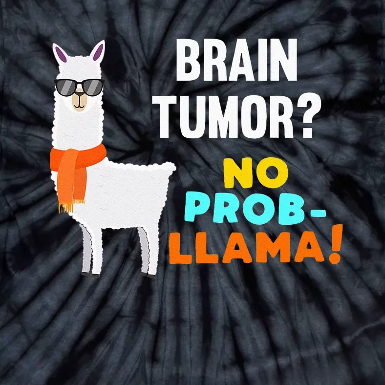 No Prob Llama Brain Tumor Survivor Recovery Get Well Gifts Tie-Dye T-Shirt