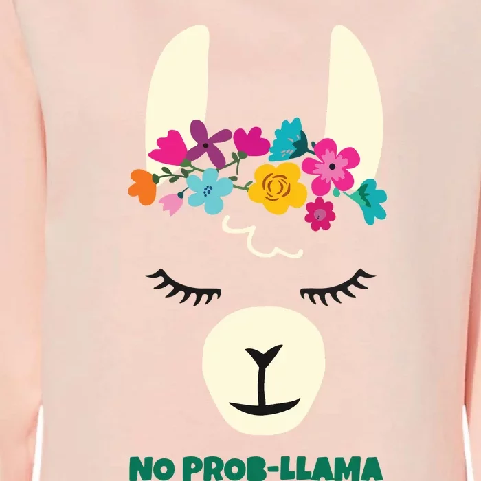 No Prob Llama Christmas Women Girl Birthday Womens California Wash Sweatshirt