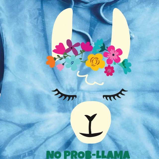 No Prob Llama Christmas Women Girl Birthday Tie Dye Hoodie