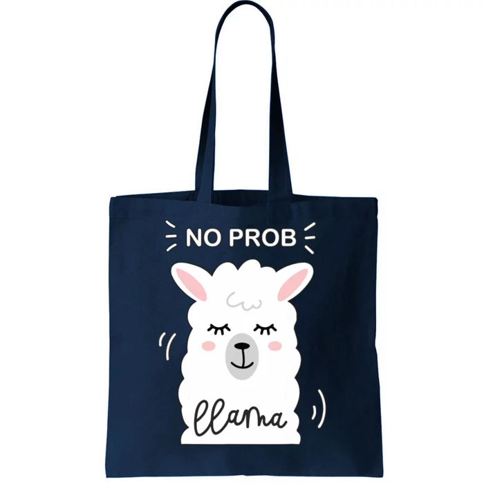 No Prob Llama Cute Funny No Drama Alpaca Lammacorn Tote Bag