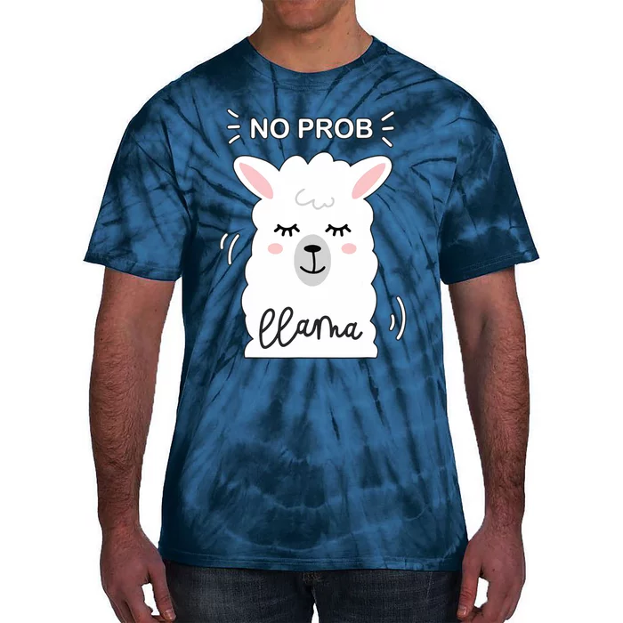 No Prob Llama Cute Funny No Drama Alpaca Lammacorn Tie-Dye T-Shirt