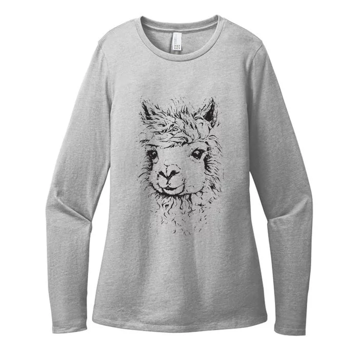 No Prob Llama Funny Gift No Drama Alpaca Lammacorn Womens CVC Long Sleeve Shirt