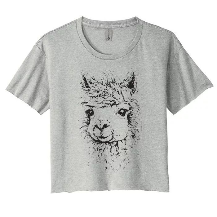 No Prob Llama Funny Gift No Drama Alpaca Lammacorn Women's Crop Top Tee