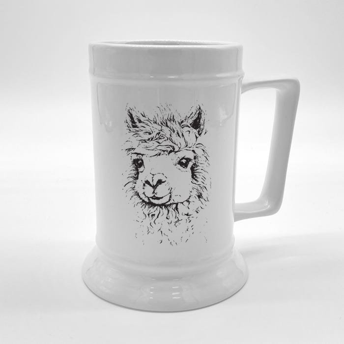 No Prob Llama Funny Gift No Drama Alpaca Lammacorn Front & Back Beer Stein