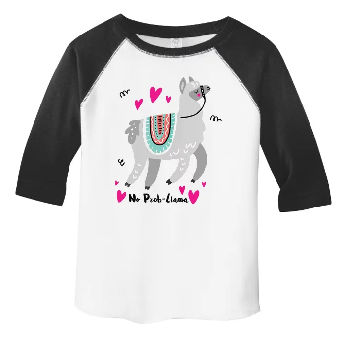 No Prob Llama Funny Llama Alpaca Lover Gift Toddler Fine Jersey T-Shirt