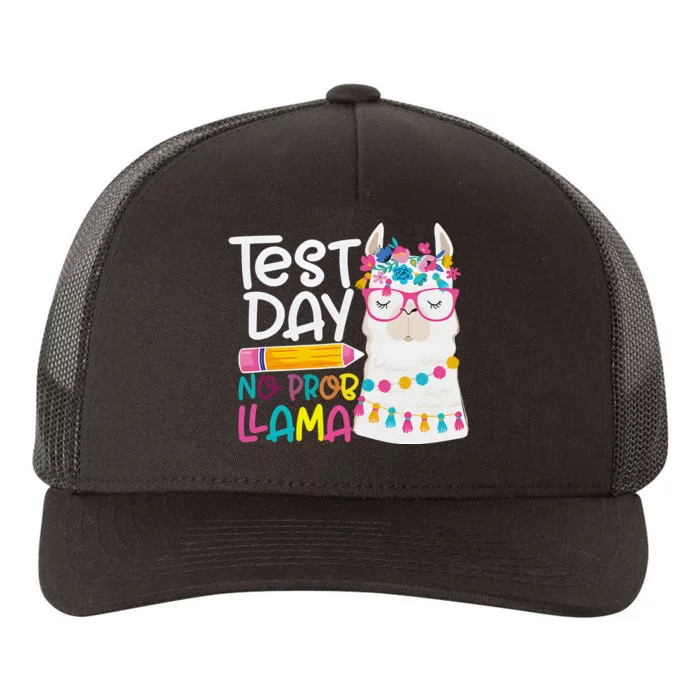 No Problem Llama Testing State Testing Yupoong Adult 5-Panel Trucker Hat