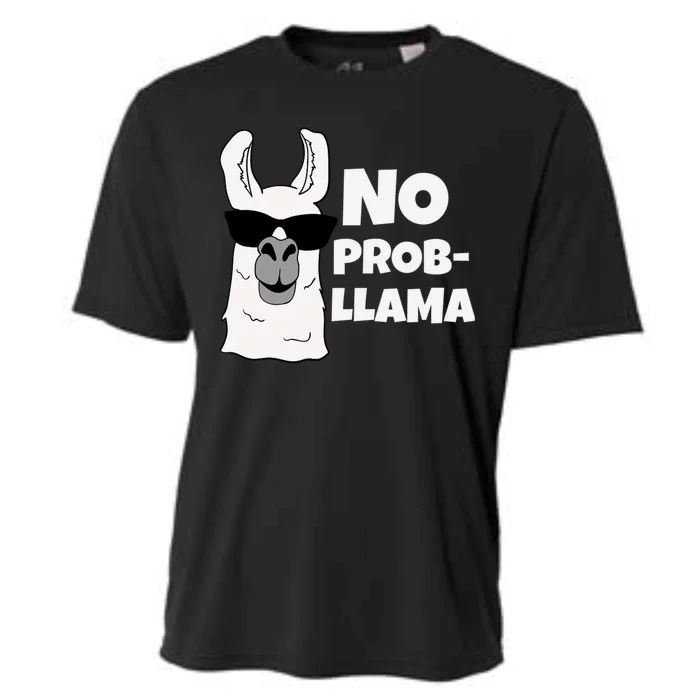 No Probllama Llama Problem Funny Cooling Performance Crew T-Shirt