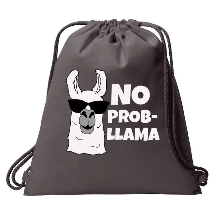 No Probllama Llama Problem Funny Drawstring Bag