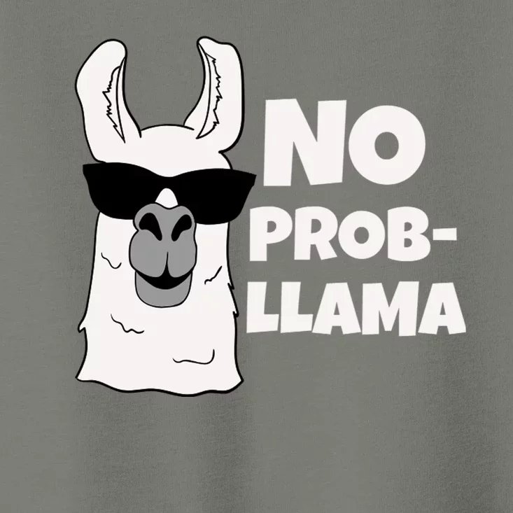 No Probllama Llama Problem Funny Toddler T-Shirt