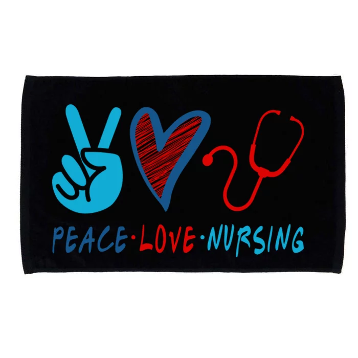 Nurse , Peace, Love, Nursing Microfiber Hand Towel