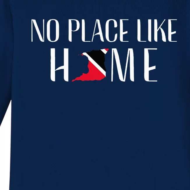 No Place Like Home Trinidad and Tobago Trini Patriotic Baby Long Sleeve Bodysuit