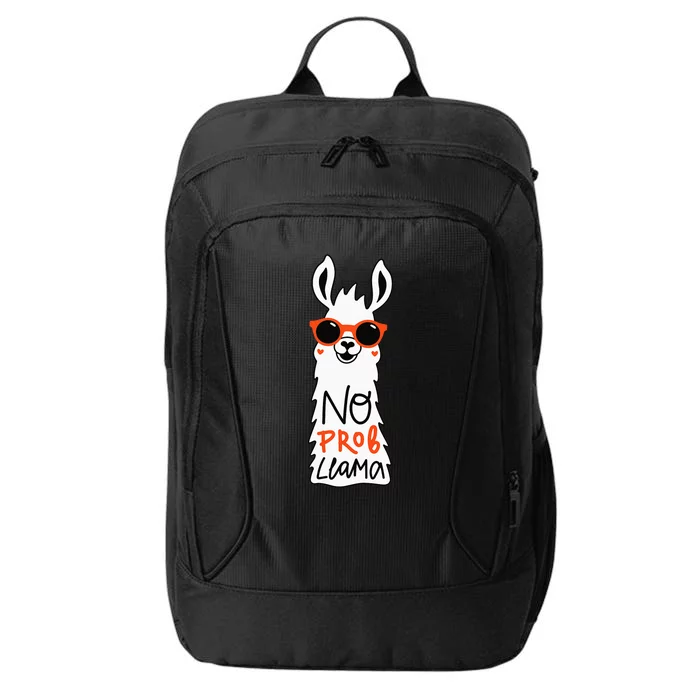 No Prob Llama Funny Quote Llamas Alpacas Lover Gift City Backpack