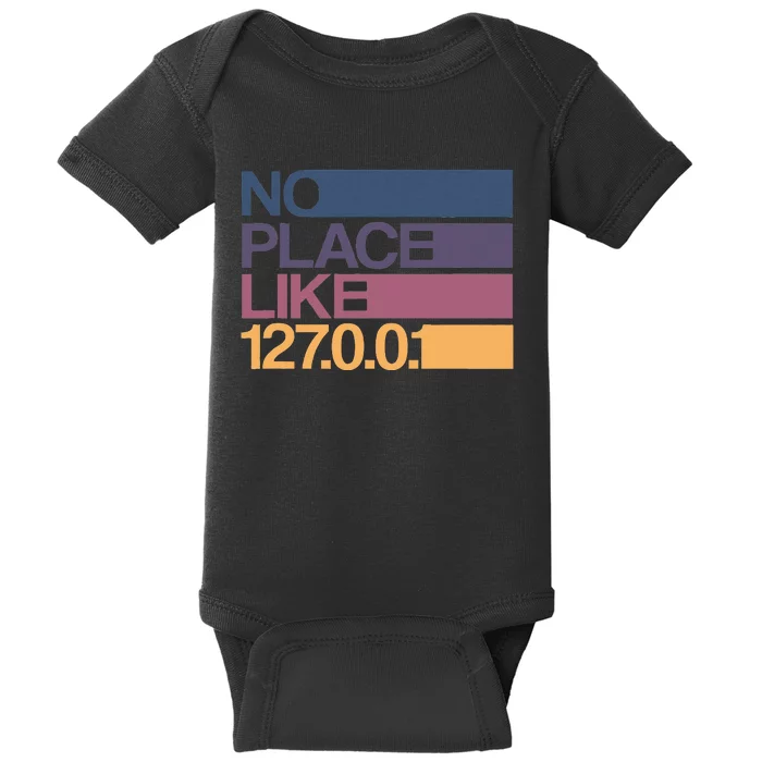 No Place Like 127.0.0.1 Localhost Geek Baby Bodysuit