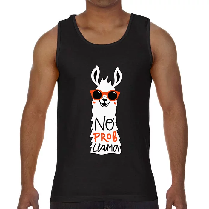 No Prob Llama Funny Quote Llamas Alpacas Lover Gift Comfort Colors® Tank Top