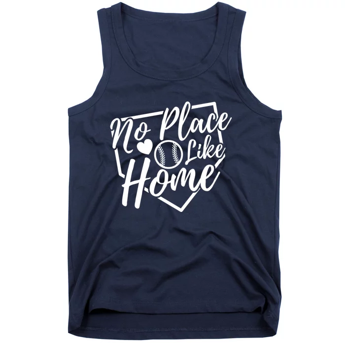 No Place Like Home Baseball Mom Life Game Day Cheer Mom Tank Top