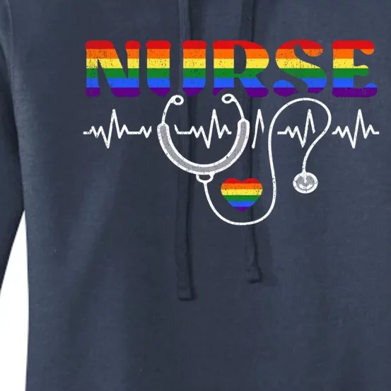 Nurse Pride Lgbt Gift Women's Pullover Hoodie