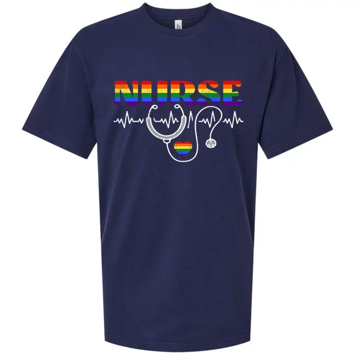 Nurse Pride Lgbt Gift Sueded Cloud Jersey T-Shirt