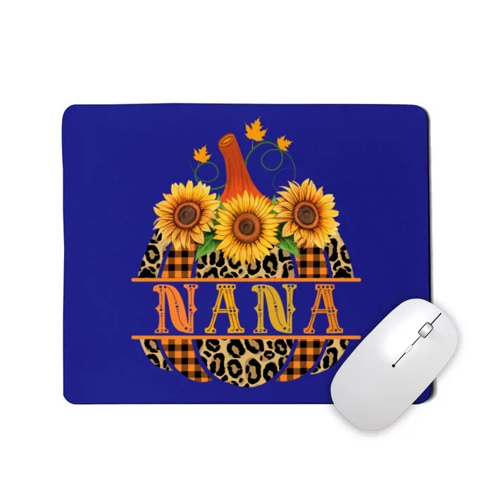 Nana Pumpkin Leopard Print Sunflower Buffalo Plaid Grandma Gift Mousepad