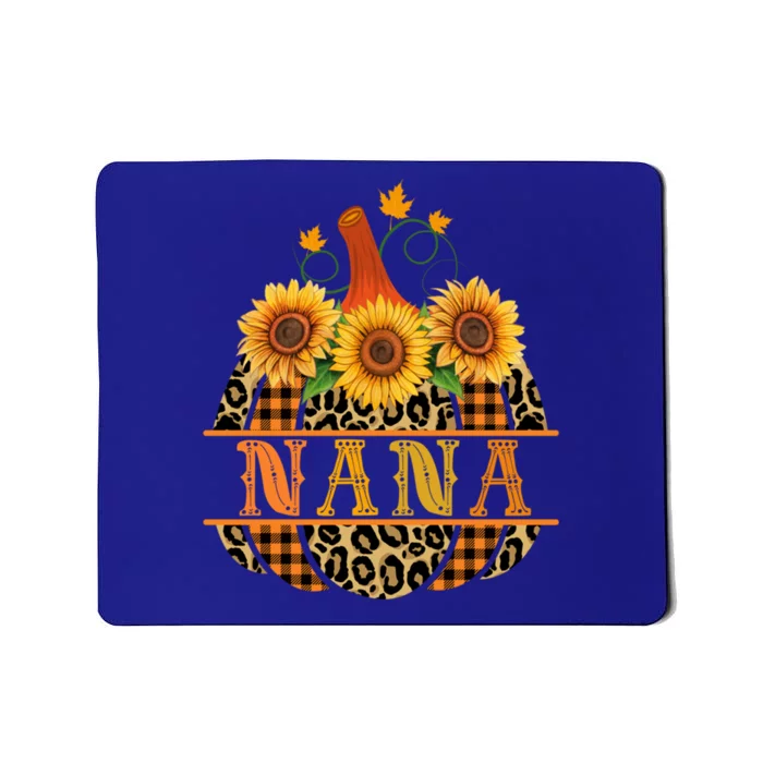 Nana Pumpkin Leopard Print Sunflower Buffalo Plaid Grandma Gift Mousepad