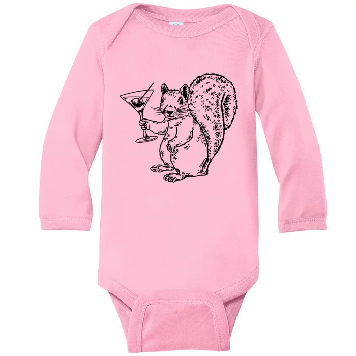 NPR Planet Money Squirrel Baby Long Sleeve Bodysuit