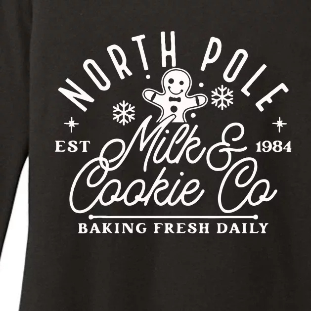 North Pole Milk And Cookie Co Funny Baking Christmas Costume Womens CVC Long Sleeve Shirt