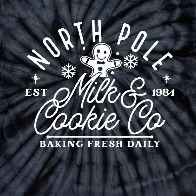 North Pole Milk And Cookie Co Funny Baking Christmas Costume Tie-Dye T-Shirt