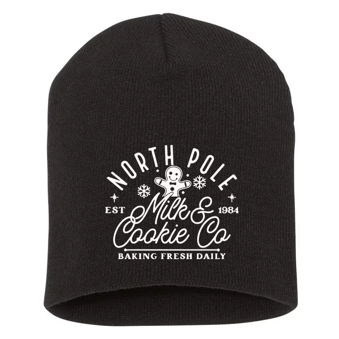 North Pole Milk And Cookie Co Christmas Short Acrylic Beanie