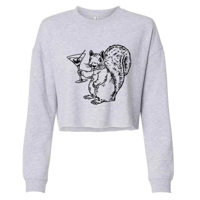 Npr Planet Money Squirrel Funny Gift Cropped Pullover Crew