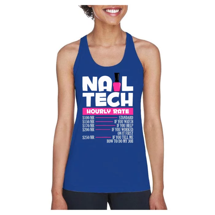 Nail Polish Manicurist Pedicurist Nail Artists Nail Tech Women's Racerback Tank