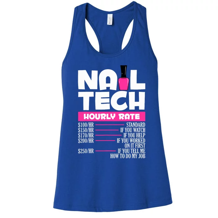 Nail Polish Manicurist Pedicurist Nail Artists Nail Tech Women's Racerback Tank